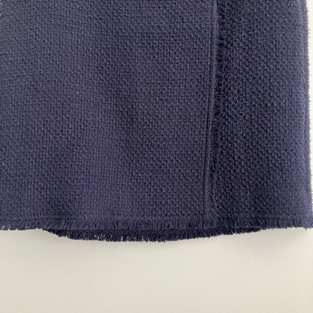 TALBOTS Navy Tweed Faux Wrap Pencil Skirt Size 2 - Picture 5 of 13